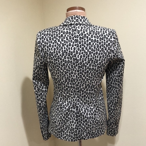 Rachel Zoe Blazer Jacket Size 0 Gray Animal Print - Picture 6 of 13
